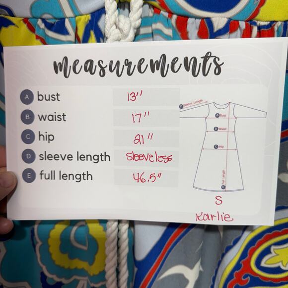 Karlie Maxi Dress Women’s Size S Strapless Colorful Paisley Made in USA Travel - Picture 7 of 7